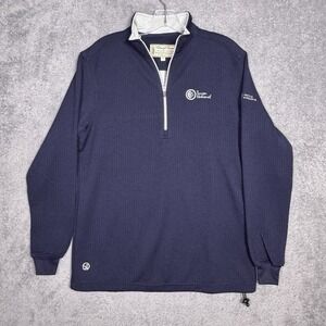 Straight Down Jacket Mens S Tucson National Golf Club Waffle Knit Pullover Optic
